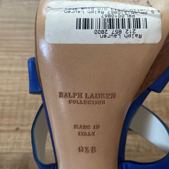 Vintage Ralph Lauren Collection Purple Label Sapphire Stiletto Heels - Picture 5 of 10